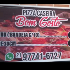 Pizza caseira bom gosto